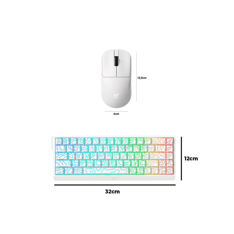 Kit Teclado MCHOSE Ace 68 Rapid Trigger, RGB e Mouse L7 Pro
