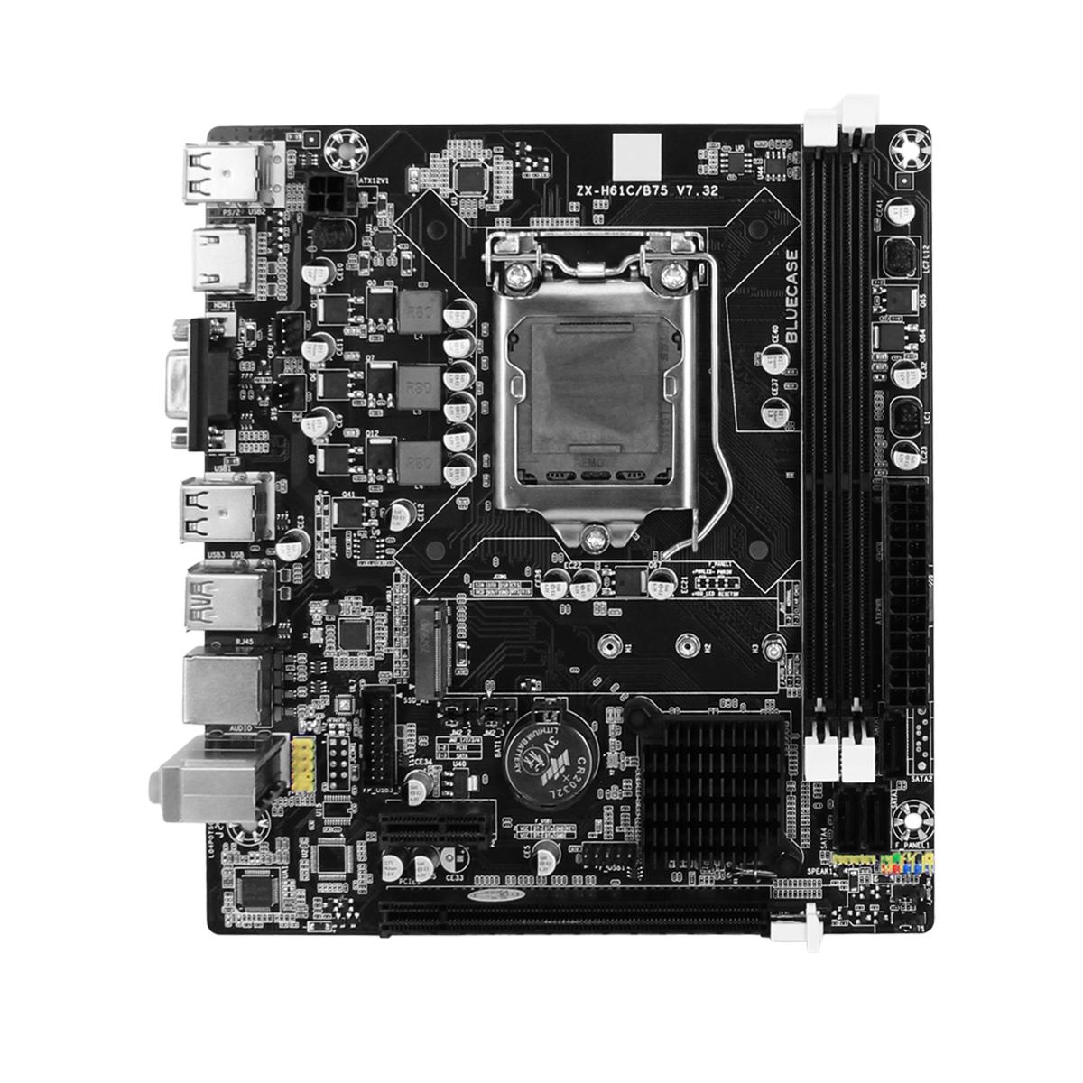 Placa Mãe Bluecase LGA1155 H61 DDR3 M.2 NVMe Alta Performance e Custo-Benefício - BMBH61-D2HG-M2