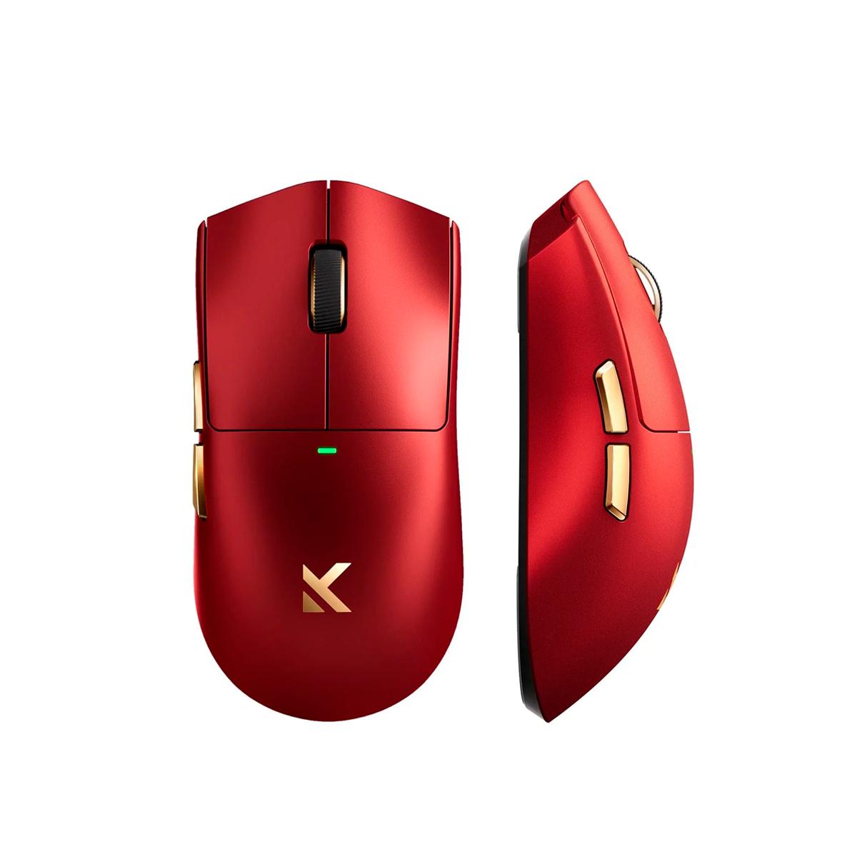 Mouse Gamer MCHOSE K7 Ultra Vermelho 59g Sensor PAW3950 Dock Magnética