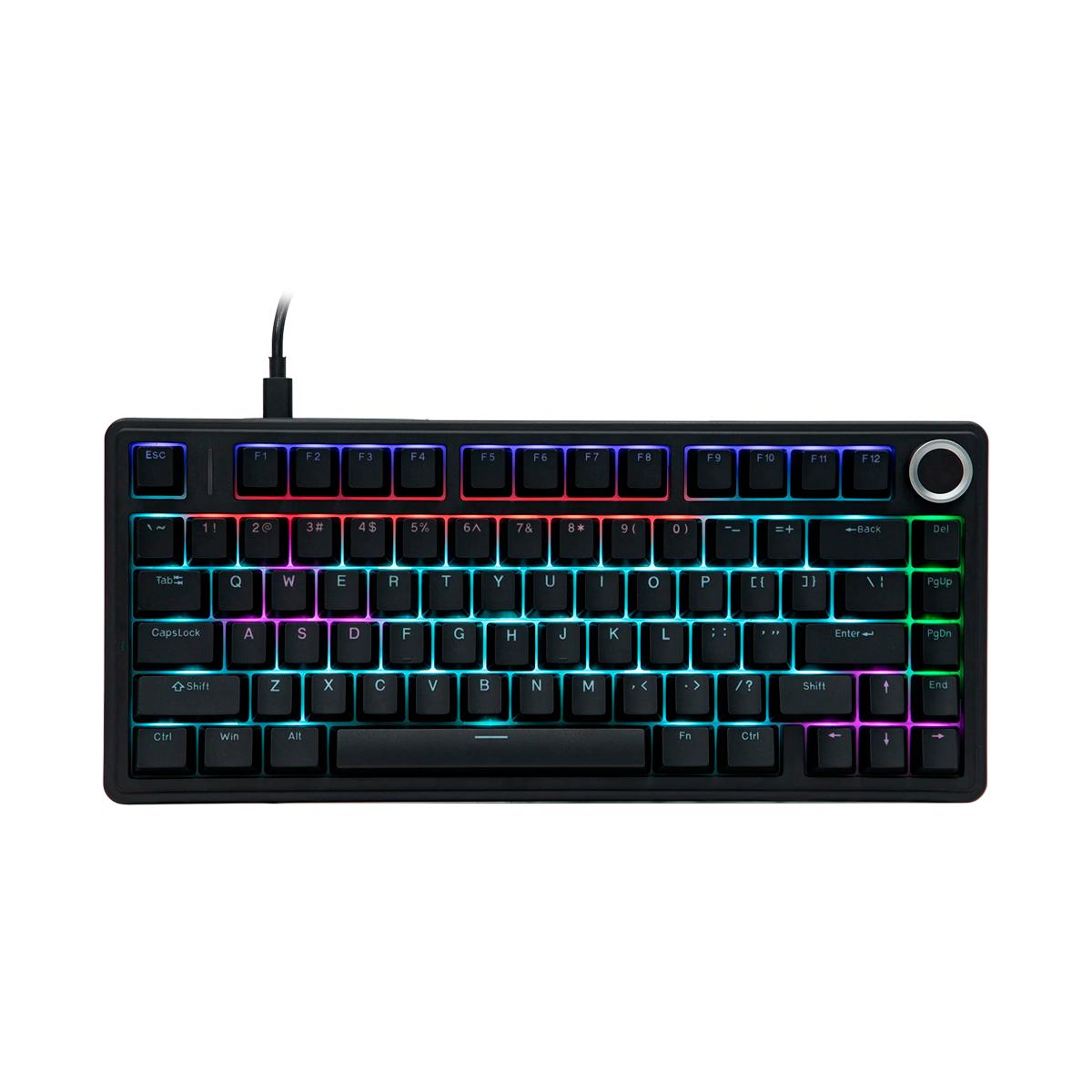 Teclado Mecânico Gamer AULA F75 Wired 75% RGB Hot Swap com Fio USB-C