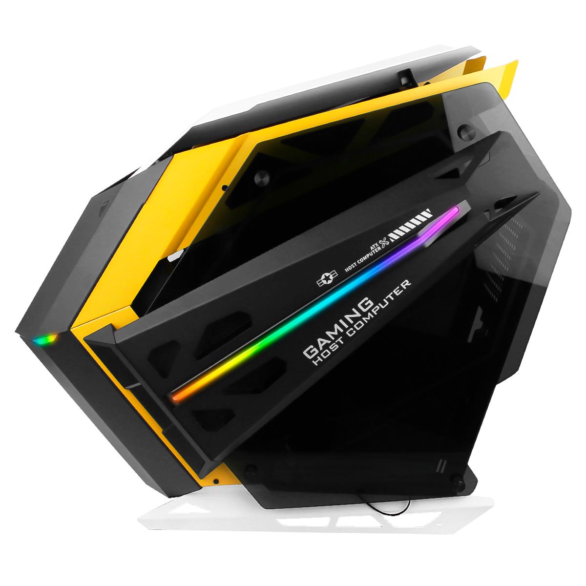 Gabinete Gamer RGB USB 3.0 Aitek ATX/M-ATX Design Futurista - DELTA-PHANTOM-GMP