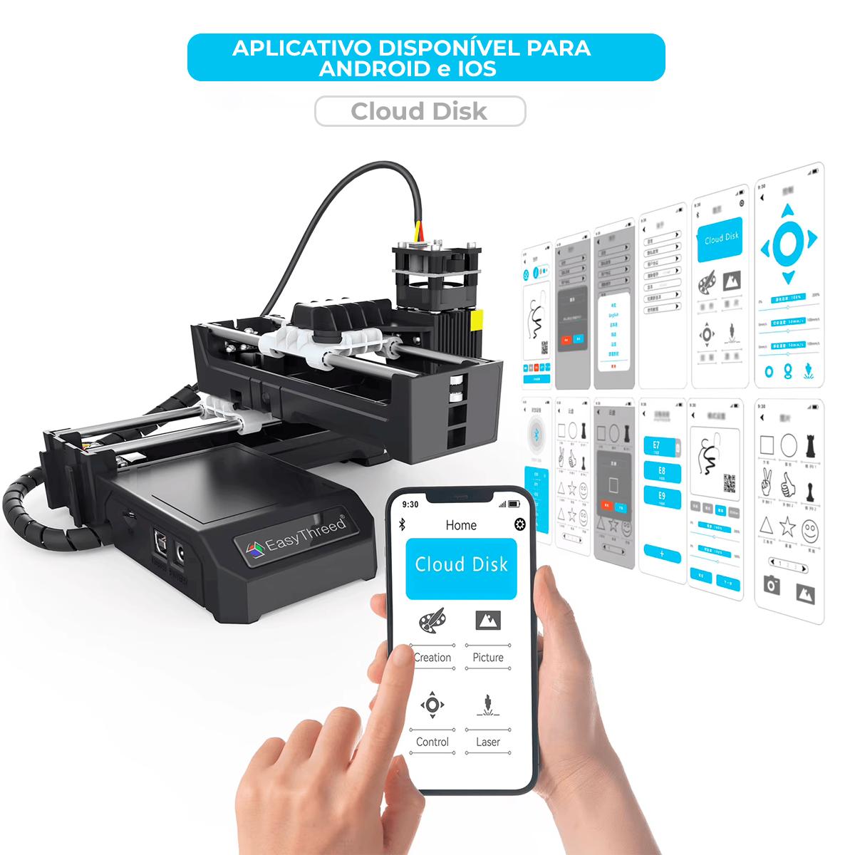 Máquina a Laser Gravação Madeira Couro DIY Portátil USB 2W - ED-ETLR001