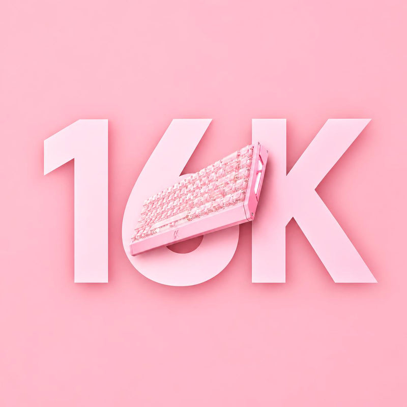 MCHOSE Ace 68 GT Crystal Pink Teclado Magnético Hall Effect 65% com Rapid Trigger