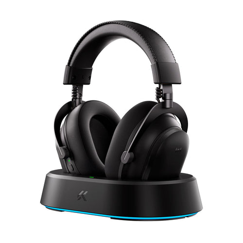 Headset Gamer MCHOSE V9 Turbo Preto 200h Bateria Base Magnética RGB Wireless