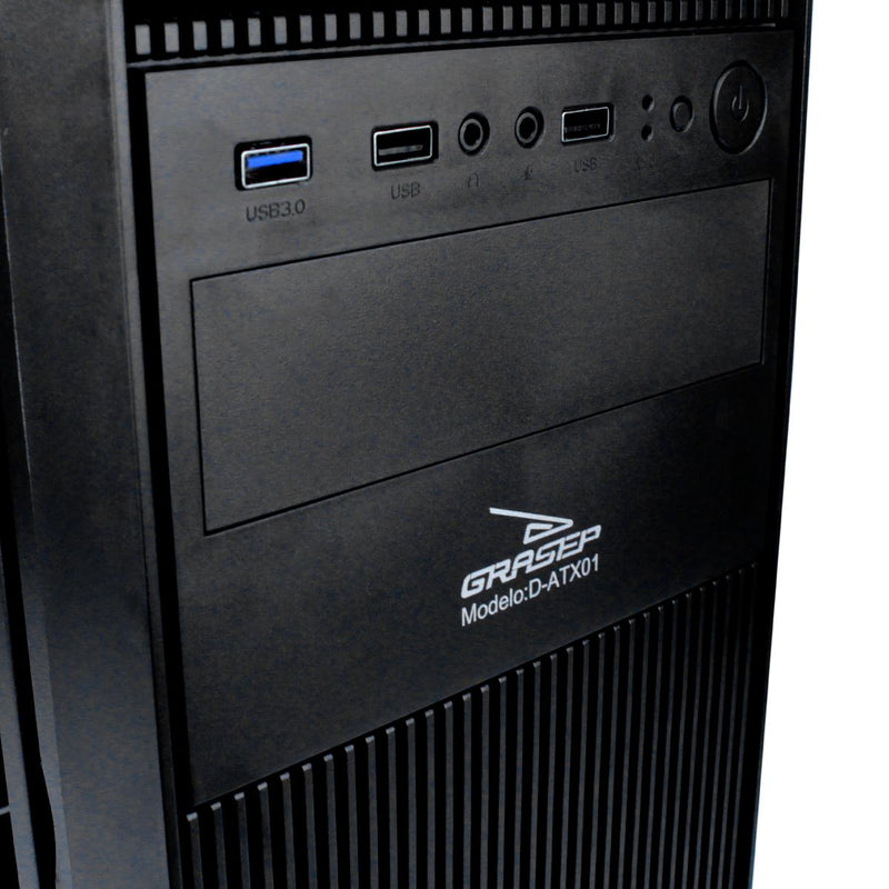 Gabinete PC Grasep Office Desktop ATX/Micro/Mini Organização e Refrigeração Eficiente USB 3.0 - D-ATX01