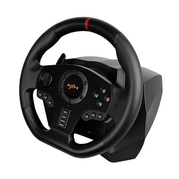 Kit Simulador de Corrida PXN V900 Motor Vibração Dupla + Volante + Pedais Acelerador e Freio
