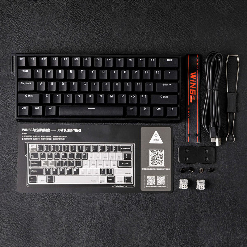 Teclado Gamer AULA WIN60 HE Mecânico Switch Magnético Hall Effect RGB