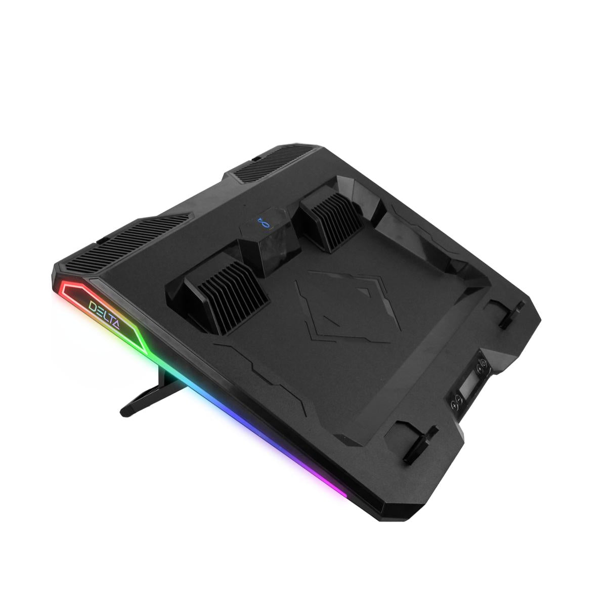 Base Notebook RGB Aitek com Ventoinha Turbo 7 Níveis de Altura Tela LCD Refrigeração Potente - DELTA-B3122GG