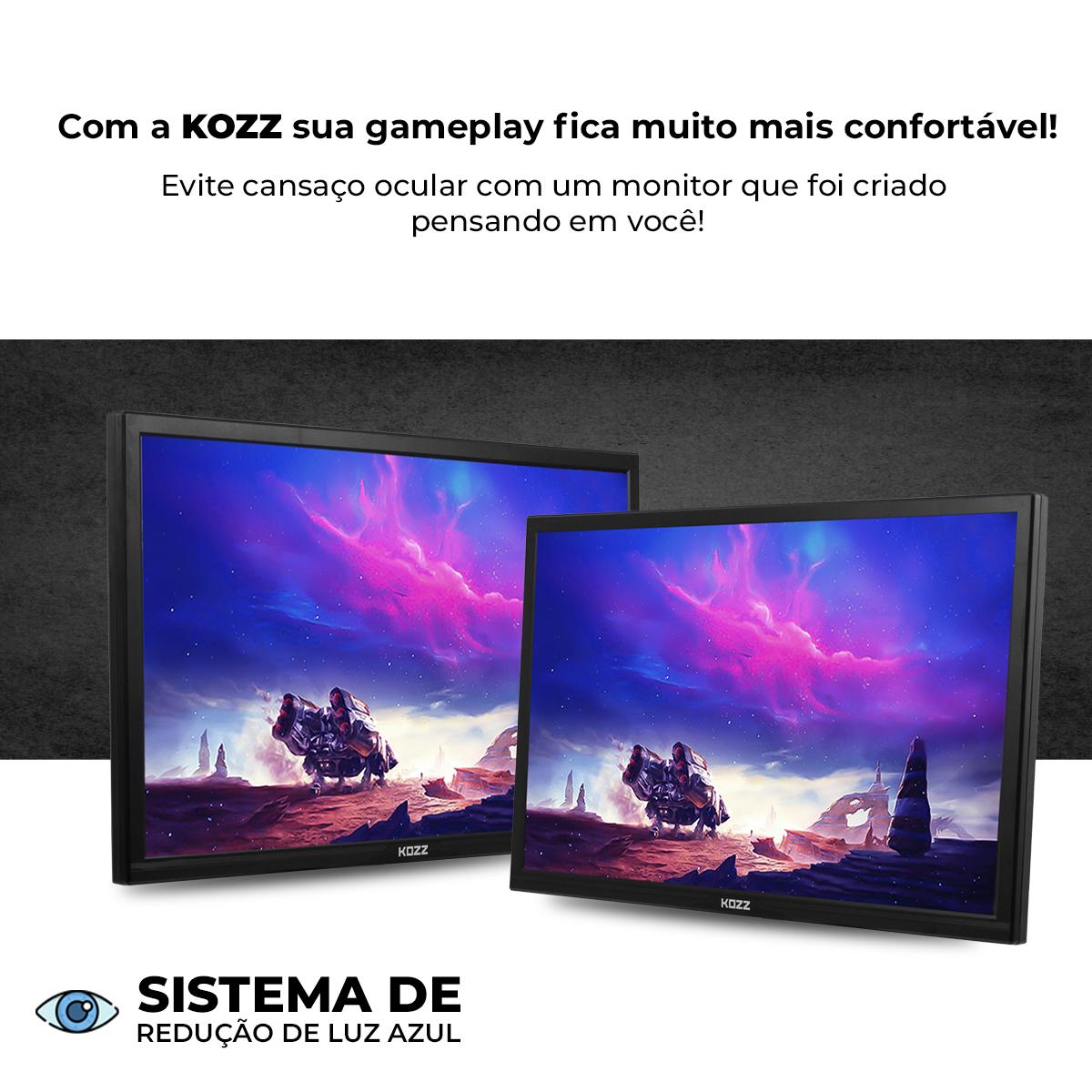 Monitor Gamer Kozz M2700 27'' Tela LED Full HD Redução Luz Azul 60Hz 5ms- KZ-M2700