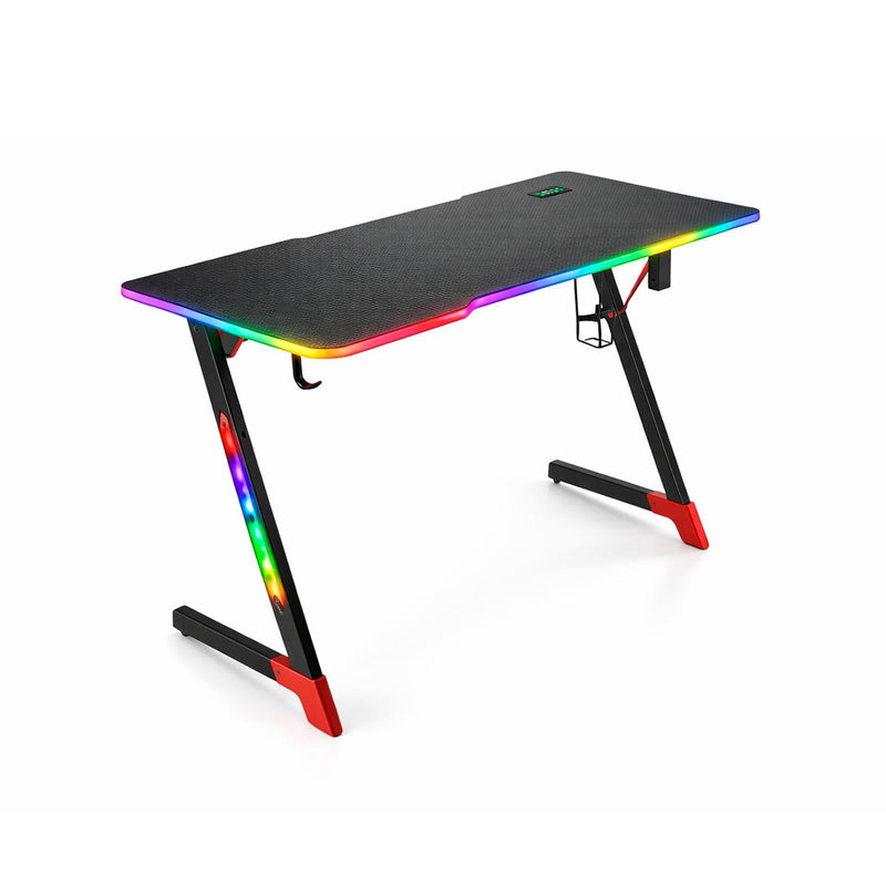 Mesa Gamer Aitek RGB Iluminação Pro Espaçosa Resistente Suporte para Fone Copo - DELTA-M1205Z
