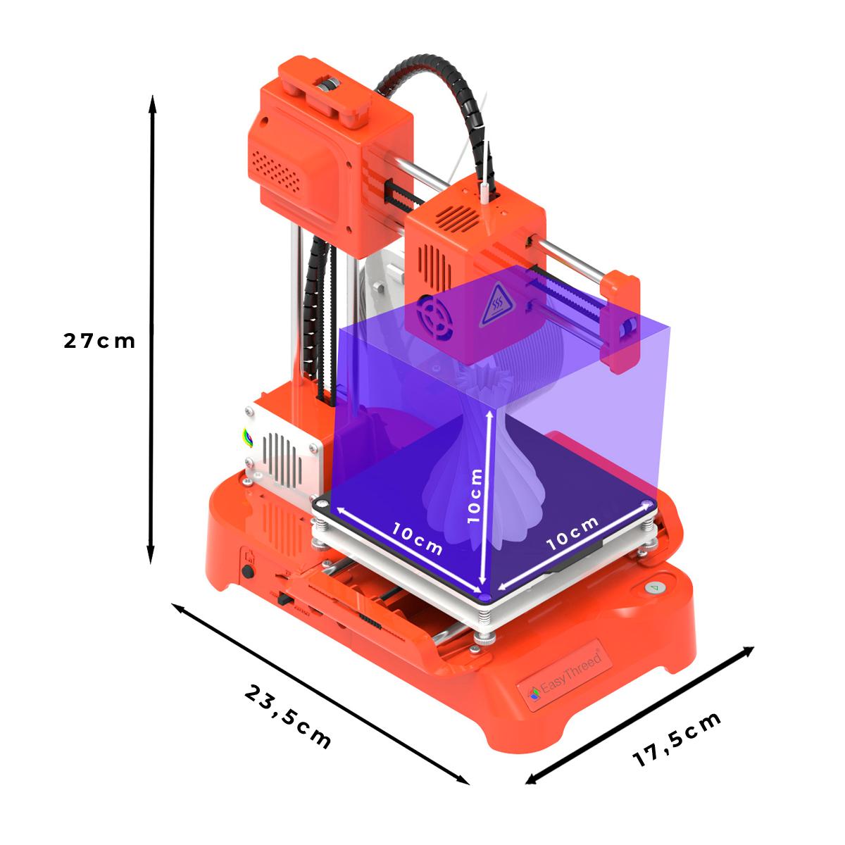 Impressora 3D Compacta K7 12V Bivolt Plataforma Magnética - ED-K7