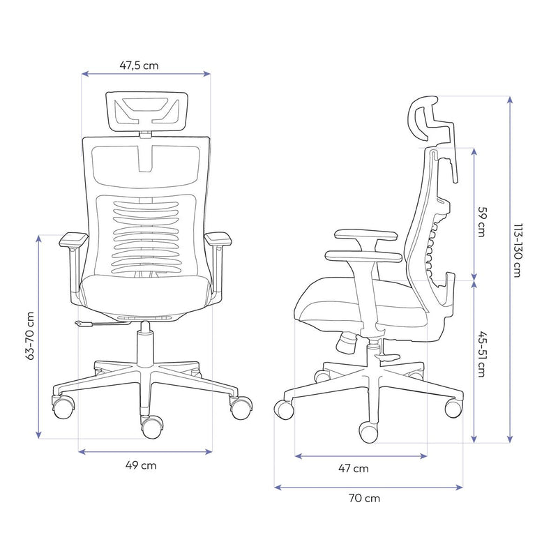 Cadeira Ergonômica Elements Vertta Cinza para Home Office e Estudo Ajuste de Altura e Lombar Estrutura Reforçada - ELEM-70053