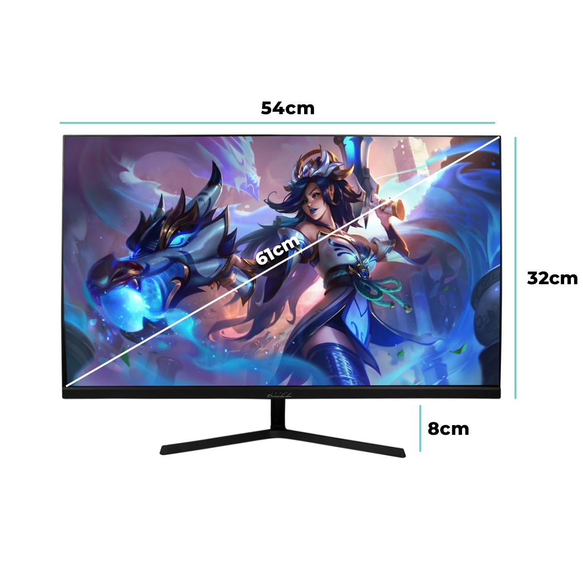 Monitor Gamer 24’’ FHD Curvo R1500 5ms 75Hz Kozz Redução Luz Azul - KZ-M2405C