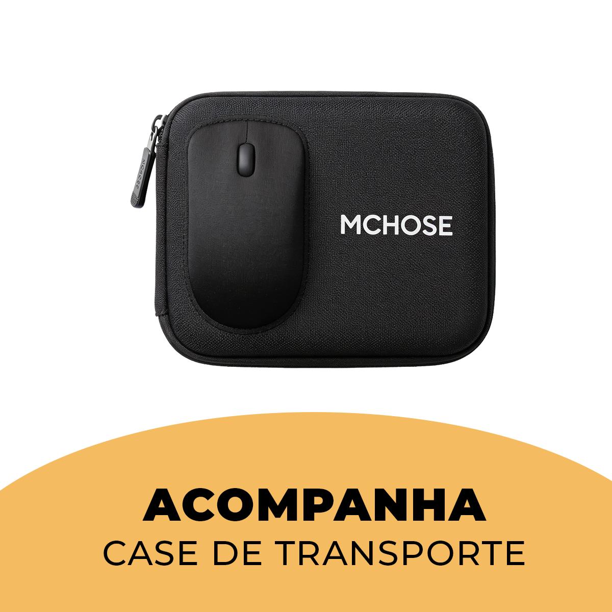 Mouse Gamer MCHOSE K7 Ultra Branco 59g Sensor PAW3950 Dock Magnética