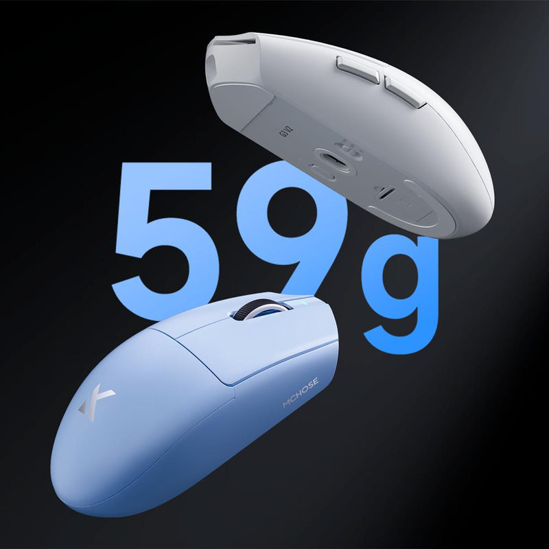 Mouse Gamer Sem Fio MCHOSE G3 V2 Ultraleve com Sensor PAW3311 de 12000 DPI