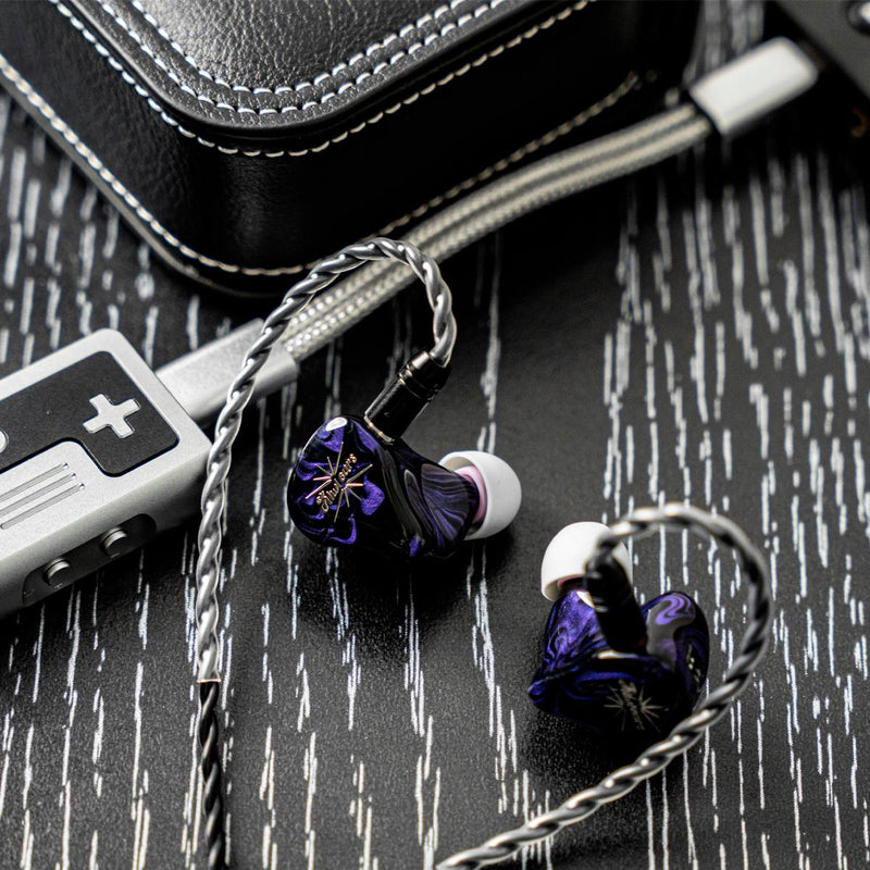 Fone Kiwi Ears Quartet IEM Híbrido 2DD+2BA com Ajuste de Grave por Chaves
