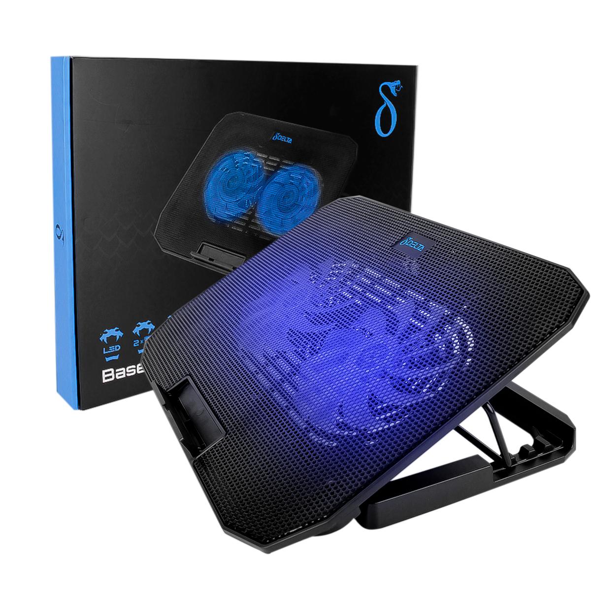 Suporte para Notebook Aitek com Cooler Duplo LED RGB Refrigeração Eficiente - DELTA-B1122