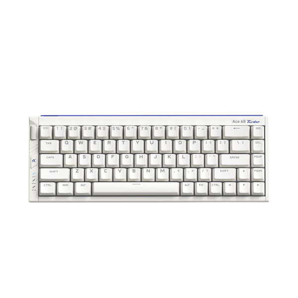 Teclado Gamer MCHOSE Ace 68 Turbo Branco Hall Effect 65% Light Bar Dinâmico