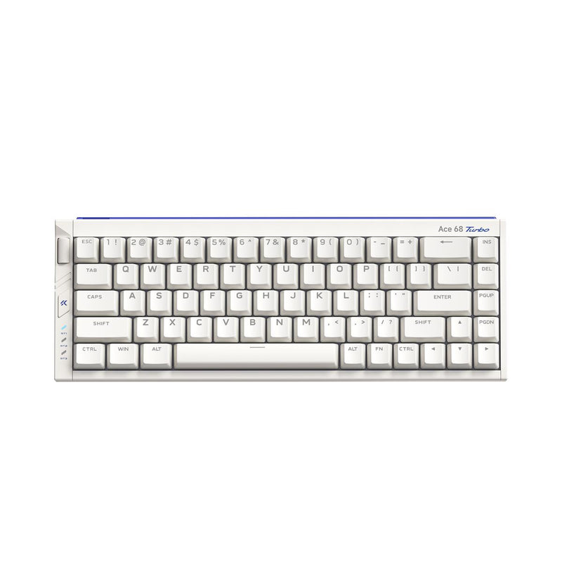 Teclado Gamer MCHOSE Ace 68 Turbo Branco Hall Effect 65% Light Bar Dinâmico