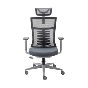 Cadeira Ergonômica Elements Vertta Cinza para Home Office e Estudo Ajuste de Altura e Lombar Estrutura Reforçada - ELEM-70053