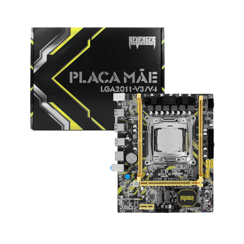 Placa Mãe LGA2011 V3/V4 DDR4 Revenger com Processador Xeon E5-2660V3 10 PCI-e M.2 Gigabit - G-X99C-60