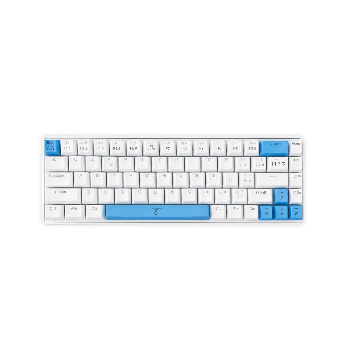 Teclado Gamer Mecânico Aitek RGB Compacto 68 Teclas Cabo USB-C Removível - DELTA-TM0691B
