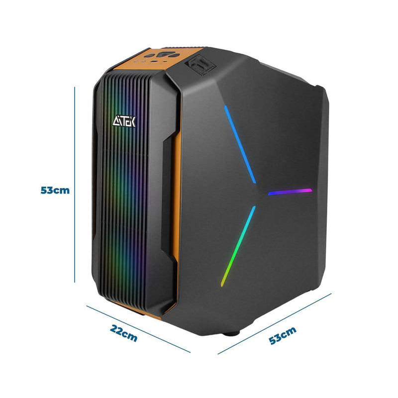 Gabinete Gamer Aitek USB-C e 3.0 Suporte M-ATX/ITX Water Cooler 240mm - DELTA-HYPERION-GM