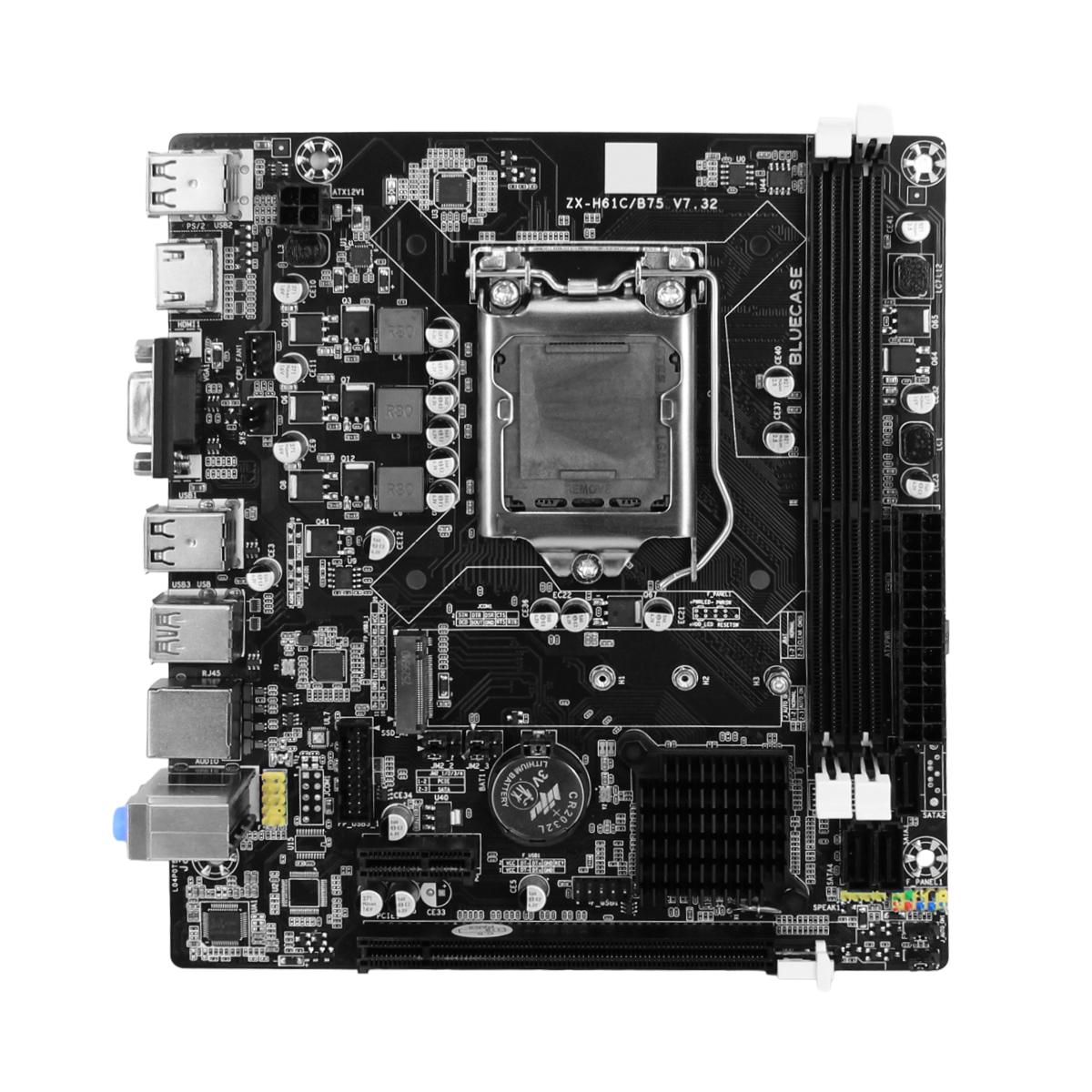 Placa Mãe Micro-ATX LGA1155 Bluecase com Suporte a 16GB DDR3, HDMI e USB 3.0 - BMBB75-D3HGU-M2