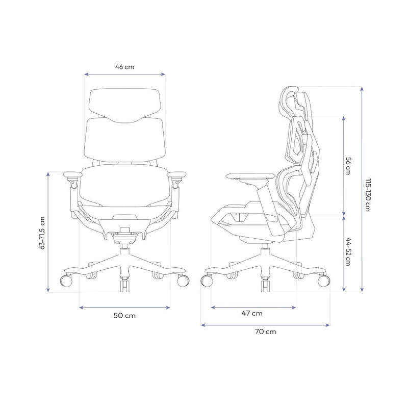 Cadeira Gamer Profissional Elements Vector com Apoio de Cabeça 2D e Revestimento em Mesh - ELEM-72122