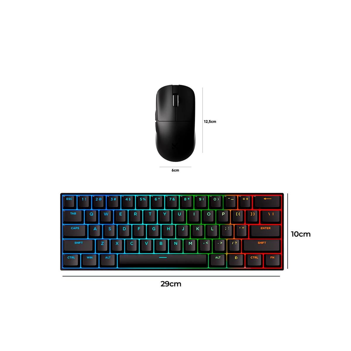 Kit Gamer Teclado MCHOSE Ace 60 Pro RGB + Mouse L7 Ultra 8K