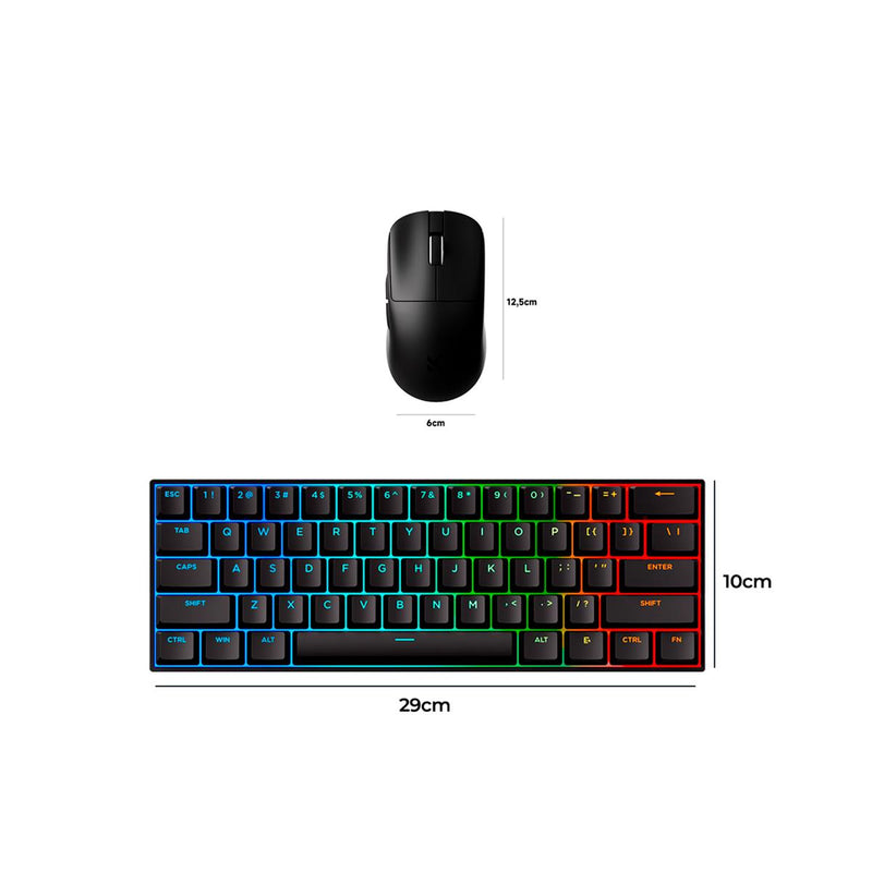 Kit Gamer Teclado MCHOSE Ace 60 Pro RGB + Mouse L7 Ultra 8K