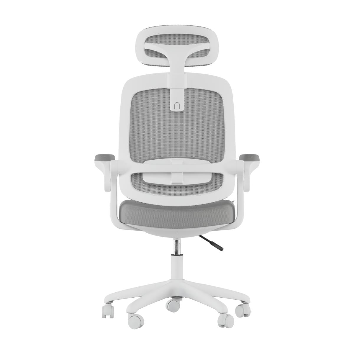 Cadeira Ergonômica Elements Astra Cinza e Branca Premium para Home Office Moderno - ELEM-70040
