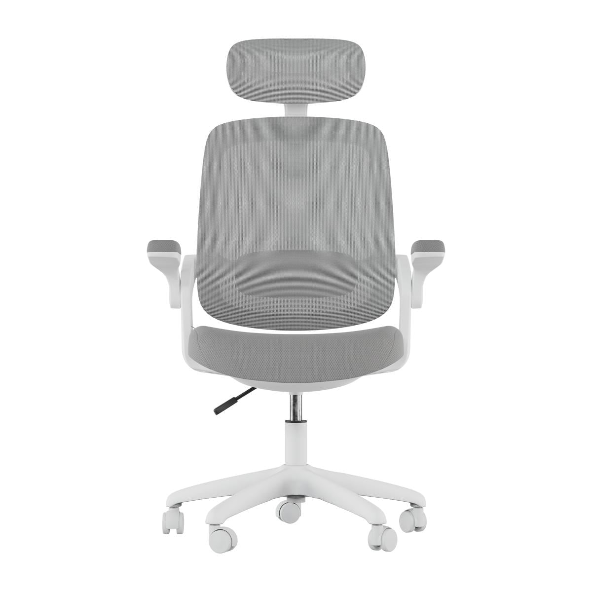 Cadeira Ergonômica Elements Astra Cinza e Branca Premium para Home Office Moderno - ELEM-70040