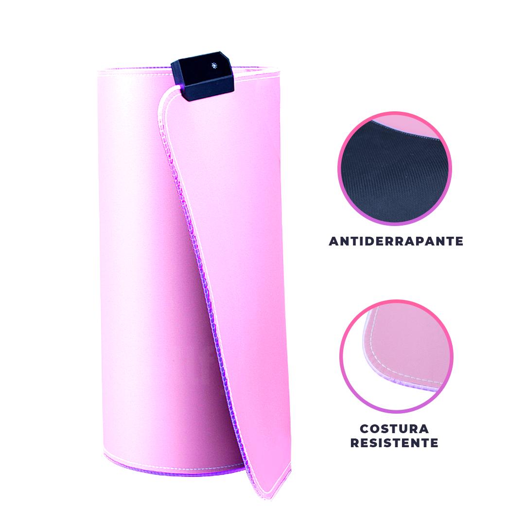 Mousepad Gamer LED RGB 80x30cm 7 Cores Antiderrapante Aitek USB Plug & Play - DELTA-P8030R