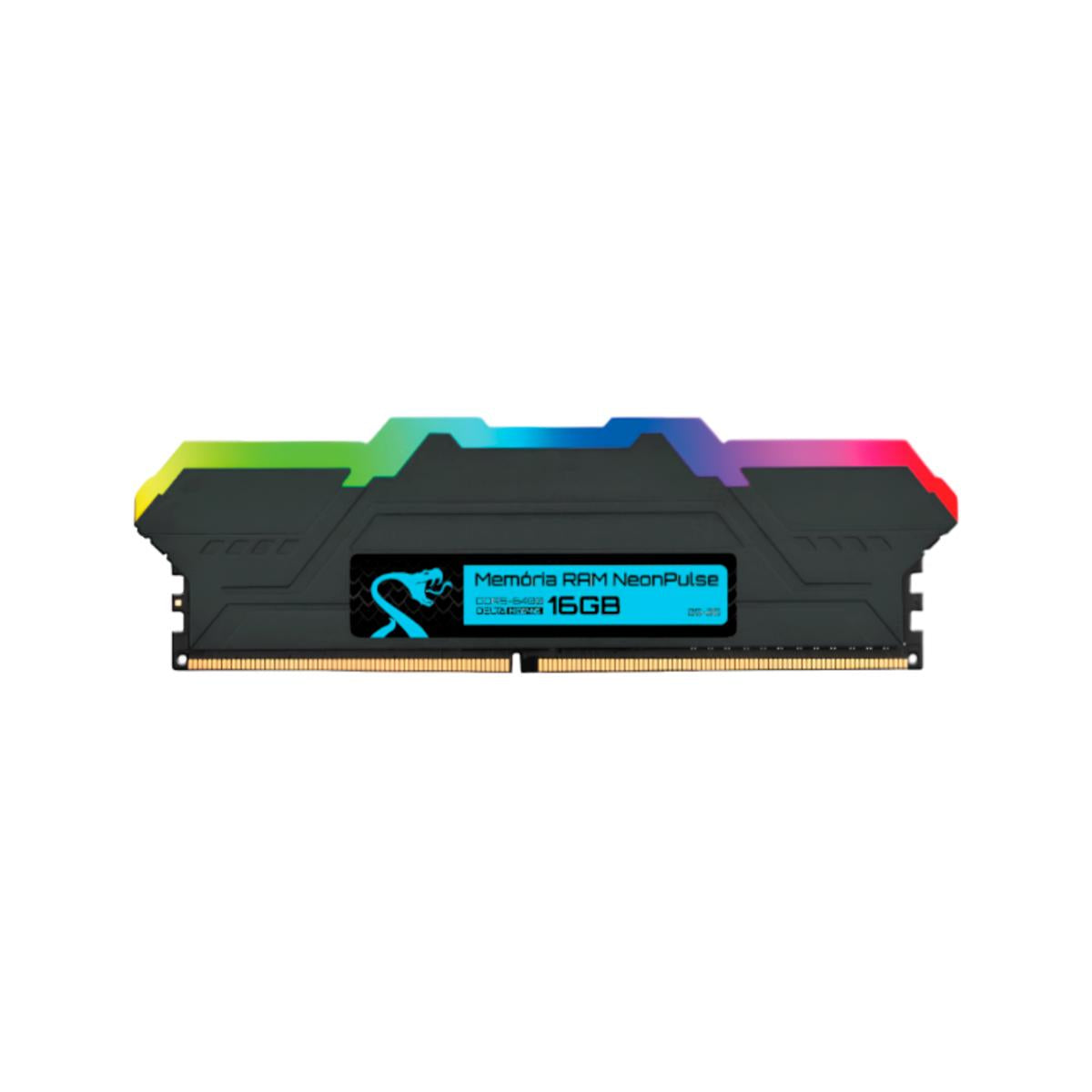 Memória RAM Gamer 16GB DDR5 Aitek 6400MHz RGB Intel/AMD Alta Performance - DELTA-ME6416