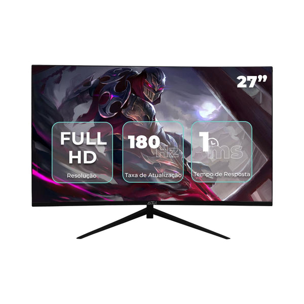 Monitor Gamer Curvo 27'' Full HD Aitek 180Hz 1ms com FreeSync HDMI e DisplayPort – DELTA-M2712AC