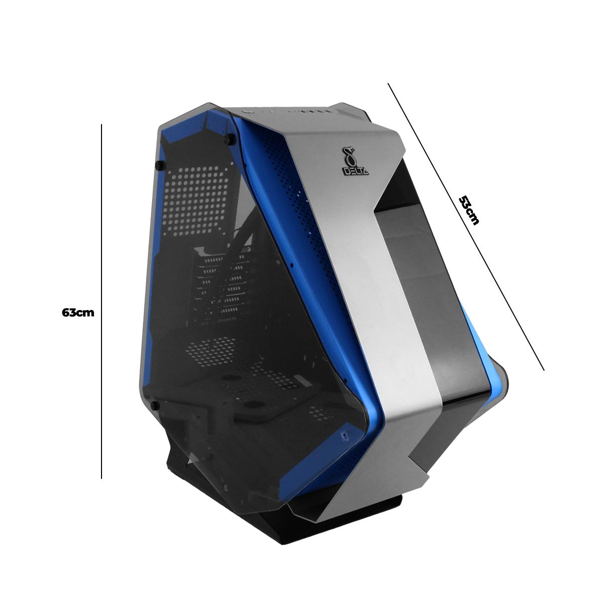 Gabinete Gamer Delta ATX com Vidro Temperado, Suporte RTX 4090 e Water Cooler 360mm - DELTA-FROST-WYRM-GA