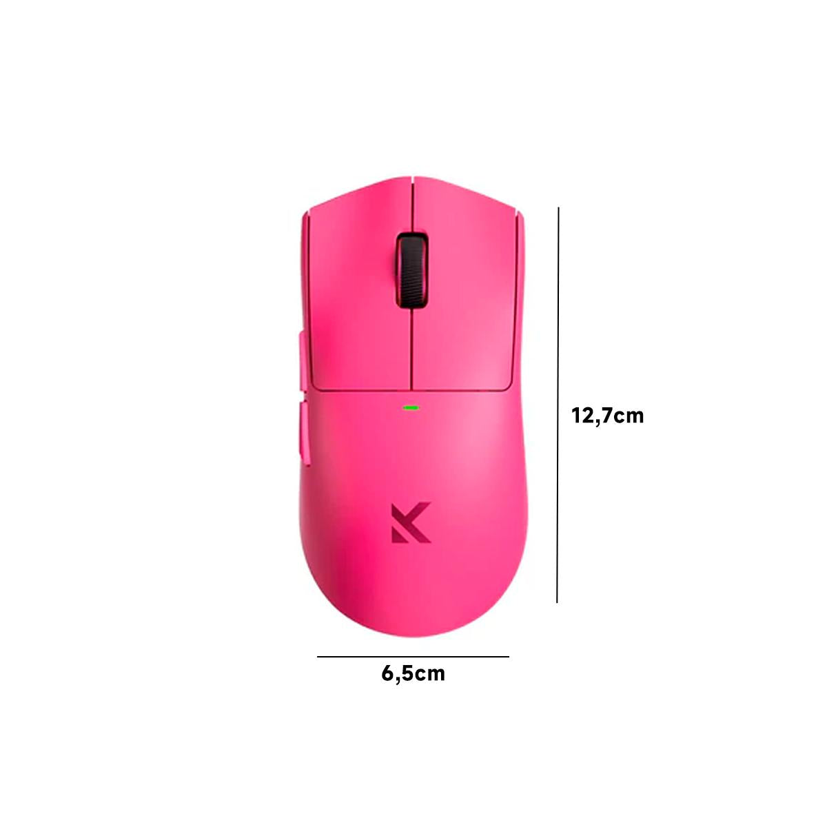 Mouse Gamer MCHOSE K7 Ultra Rosa 59g Sensor PAW3950 Dock Magnética