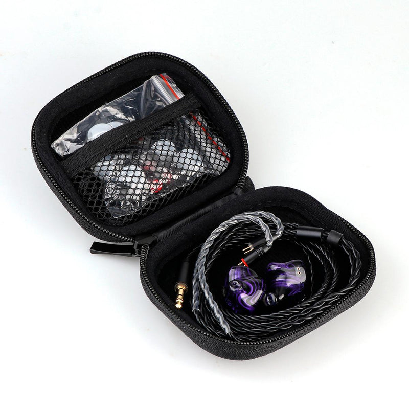 Fone Kiwi Ears Quartet IEM Híbrido 2DD+2BA com Ajuste de Grave por Chaves