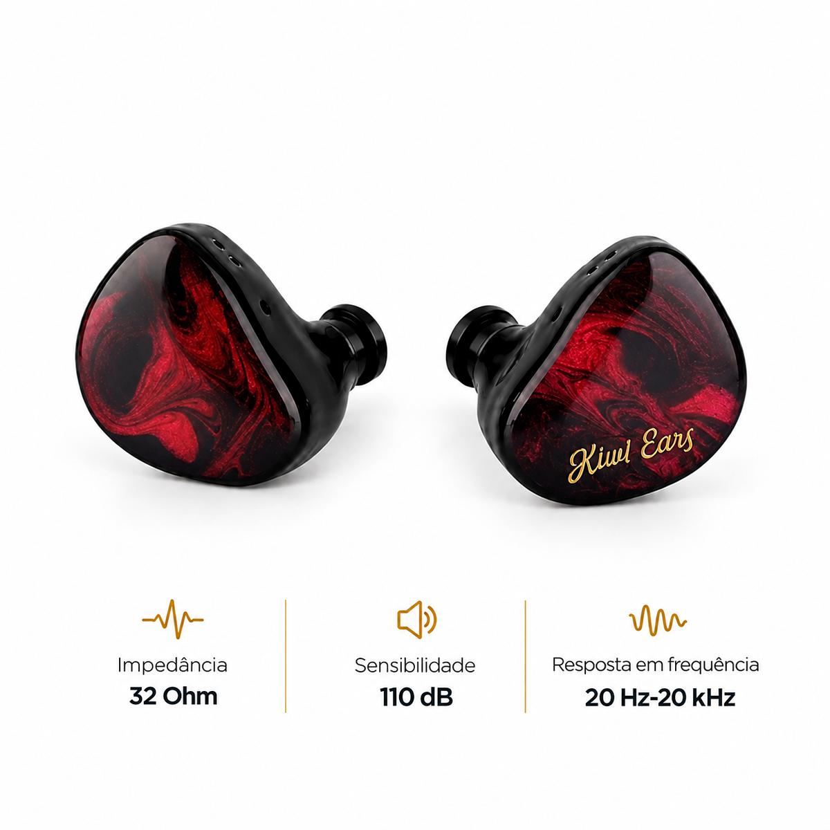 Fone In Ear Kiwi Cadenza com Agudos Cristalinos e Graves Firmes