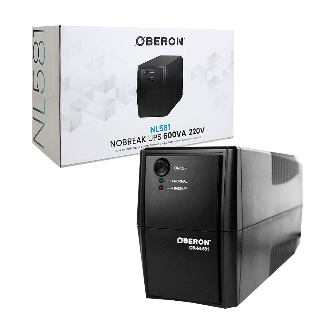 Nobreak Oberon Tomadas UPS 600VA 360W Entrada e Saída 220V - OR-NL581