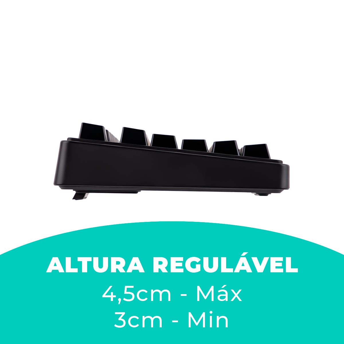 Teclado Mecânico Gamer AULA F75 Wired 75% RGB Hot Swap com Fio USB-C