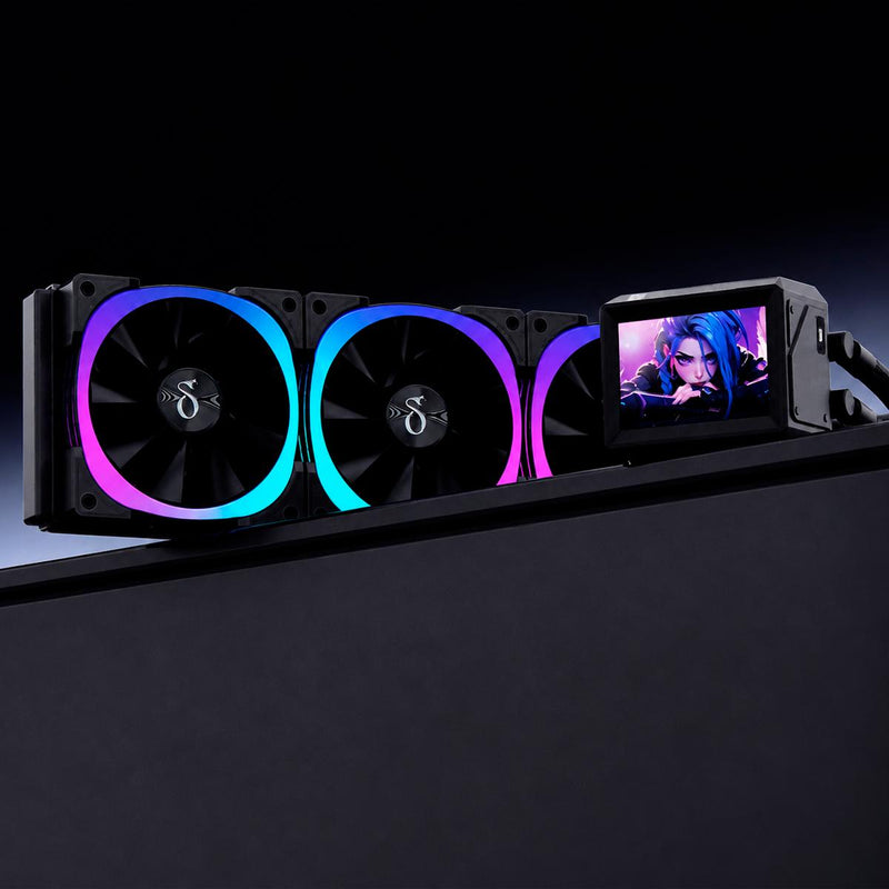 Water Cooler Lcd Rgb 360mm Silencioso Alta Performance 300W