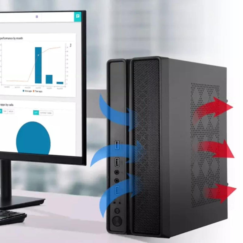 Gabinete Office Slimdesk Bluecase M-ATX com Fonte 200W e USB 3.0 - BG-2002