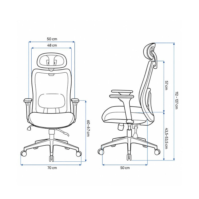 Cadeira Ergonômica Elements Astra Pro com Apoio Lombar Ajustável e Encosto Mesh
