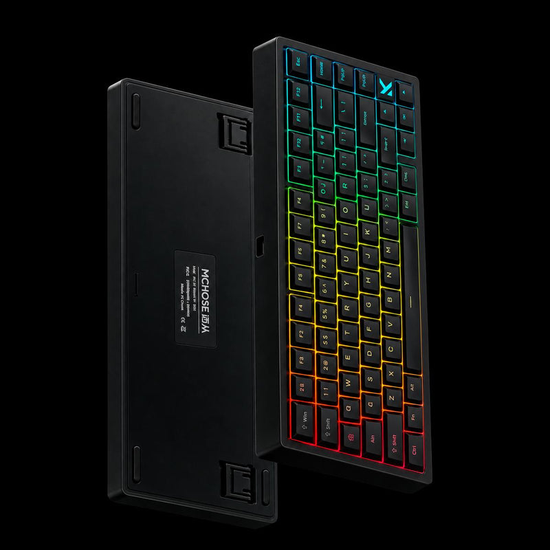 Teclado Magnético Gamer MCHOSE JET 75 80 Teclas Hot Swap Estrutura Gasket Silicone RGB Rapid Trigger SOCD