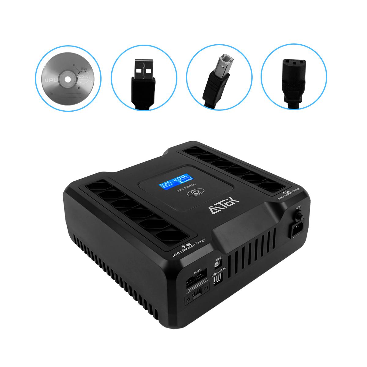 Nobreak Bivolt 600W Senoidal Simulada Aitek Proteção de PC, Roteador e Eletrônicos 1000va - ANB-OL1000