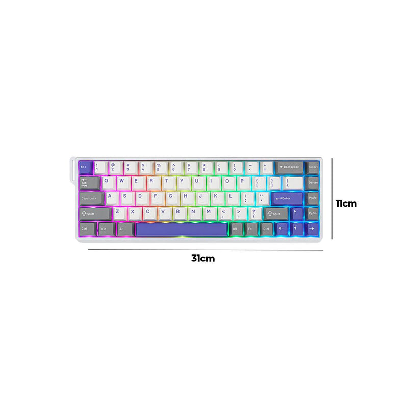 Teclado AULA Win68 HE Max Gamer USB RGB Hall Effect Precisão Profissional