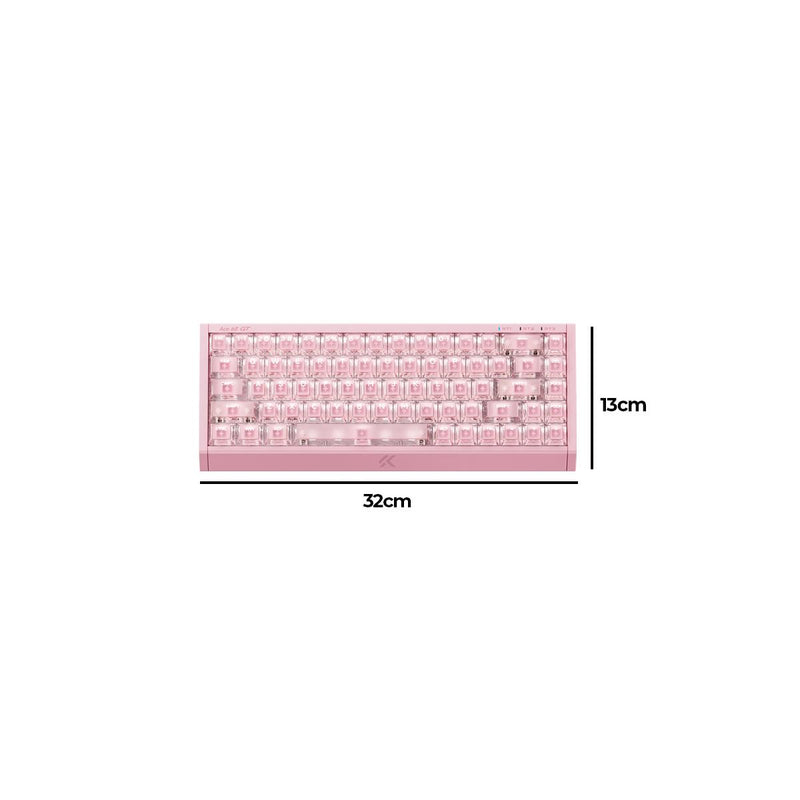 MCHOSE Ace 68 GT Crystal Pink Teclado Magnético Hall Effect 65% com Rapid Trigger