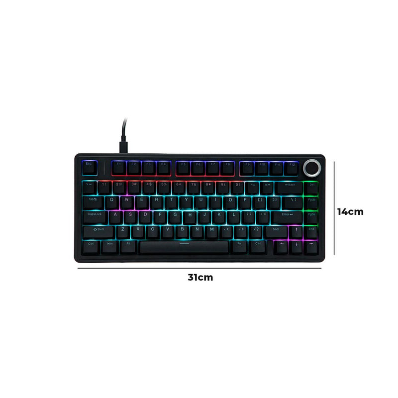 Teclado Mecânico AULA 75% Gasket Sem Fio com Hot-Swap Premium